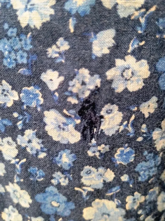 🌸 Chemise Ralph Lauren Luxury Linen florale bleu vintage 🌸 - photo numéro 3