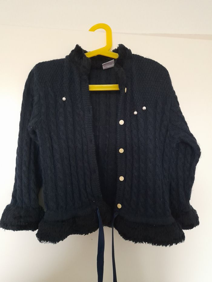 Gilet en mailles torsadées K'chou