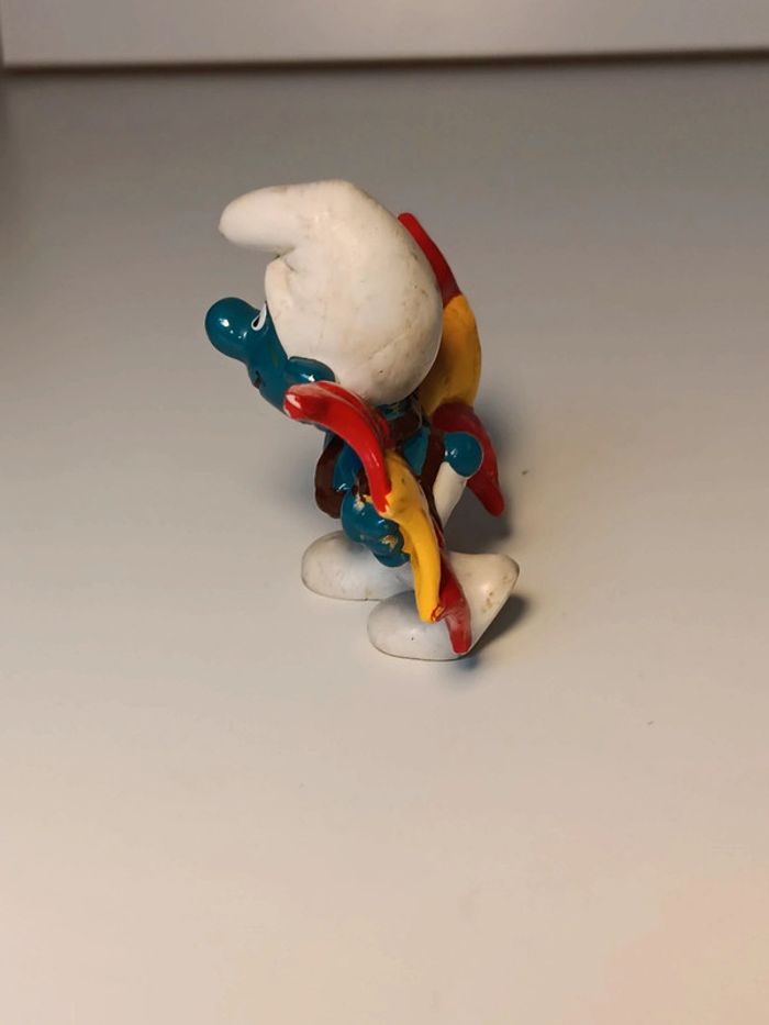 Figurine vintage schleich 1978 peyo Schtroumpf ailes volante made in hong kong - photo numéro 4