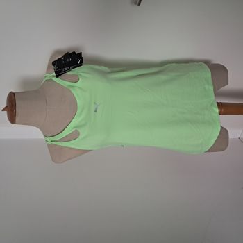 Débardeur Vert Femme Puma Run Cloudspun Sport Taille S col rond Sans manches