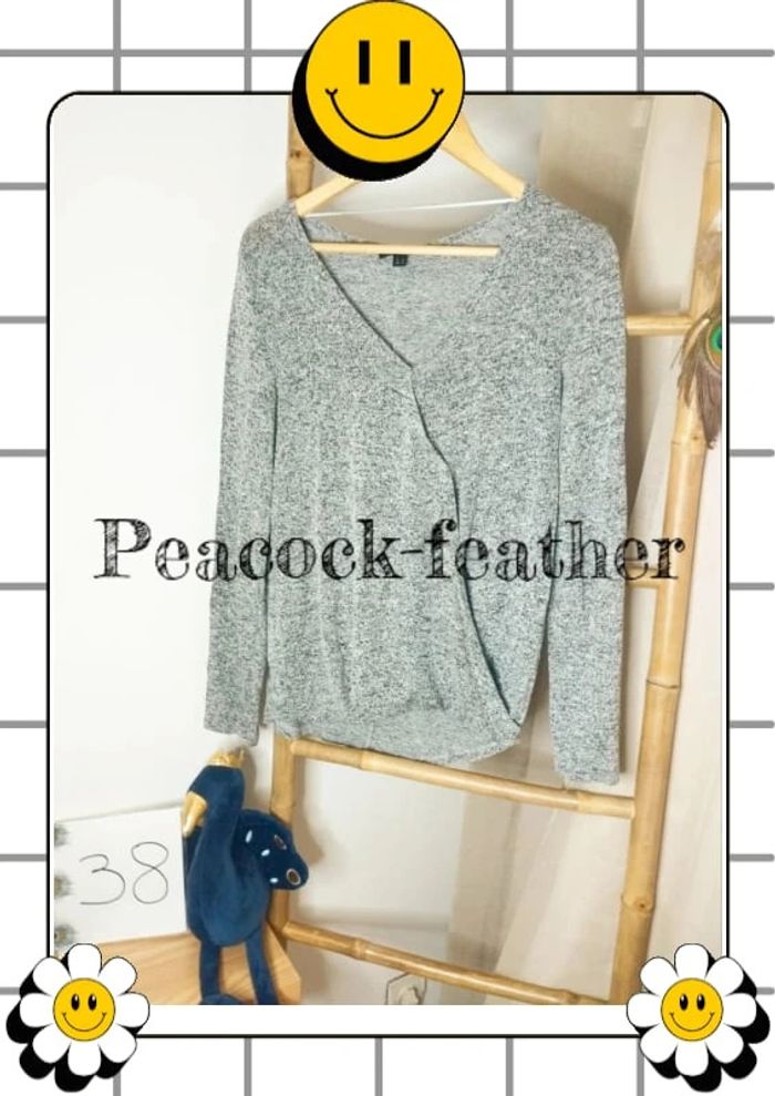 Haut pull gris Jennyfer 38