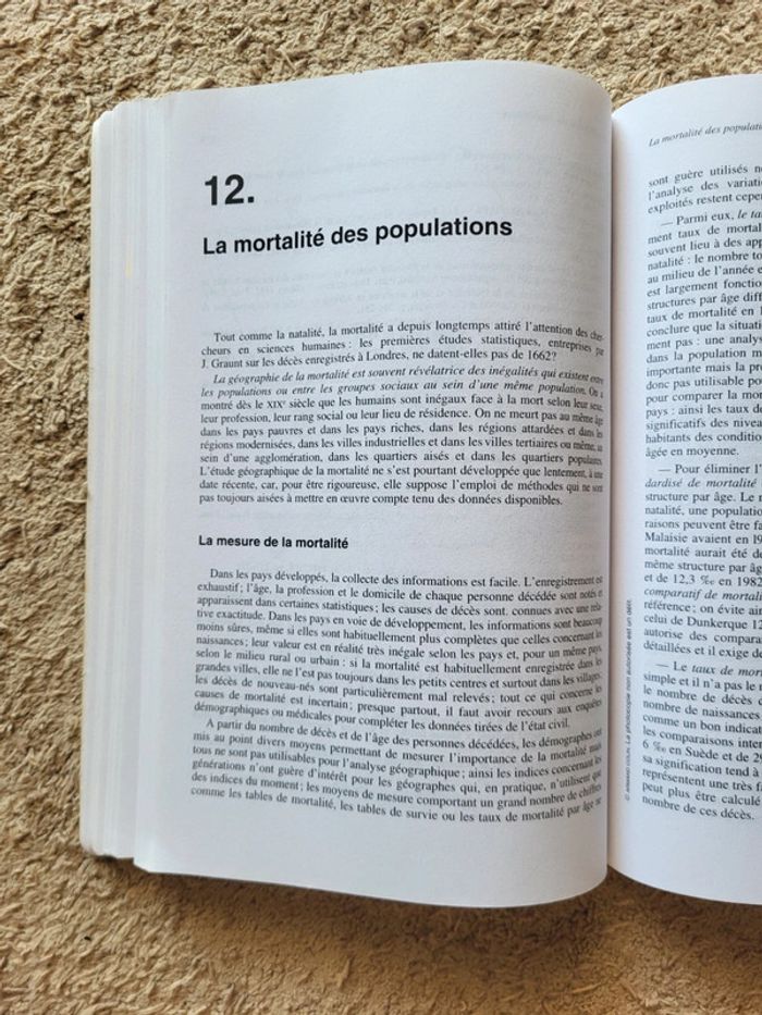 Livre Géographie de la population de Daniel Noin - ouvrage universitaire - photo numéro 12