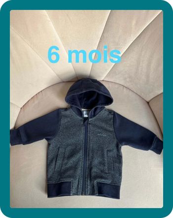 Sweat capuche bicolore 6 mois - Hugo Boss