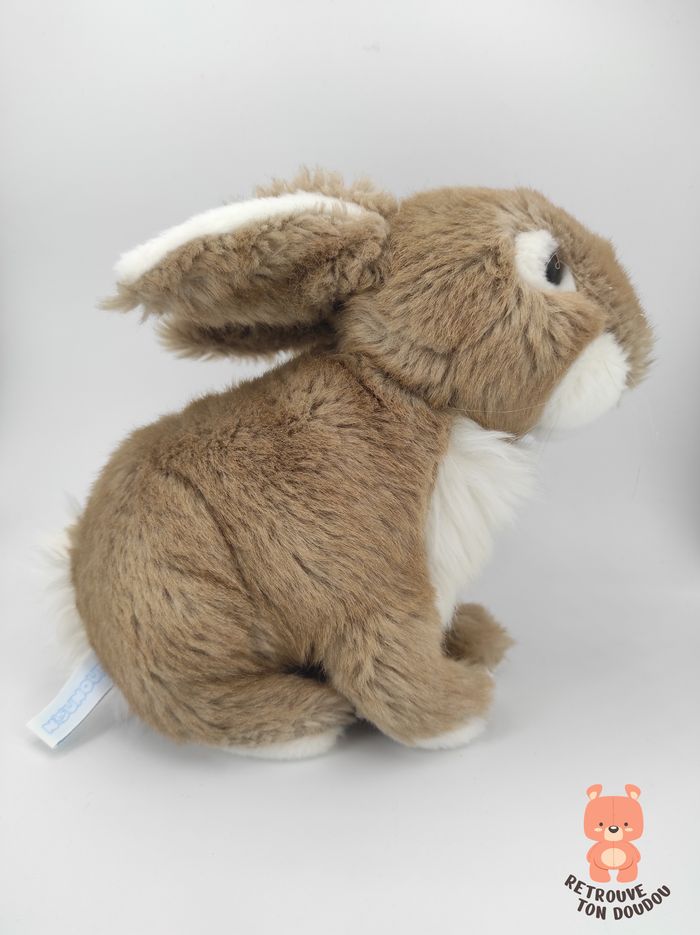 Peluche Lapin Beige Blanc Nounours - photo numéro 2