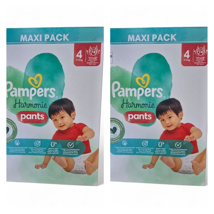 Lot de 148 Couches Pampers Harmonie Pants 9-14 kg Taille 4 Neuf