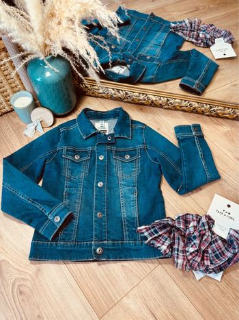 Taille 8 ans veste en jean et chèche garçon TAO Okaidi bleue 💙