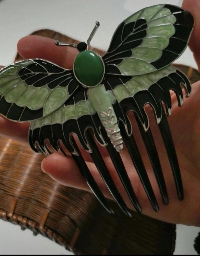 A26 Barette papillon Titanic métal vintage rétro - photo numéro 2