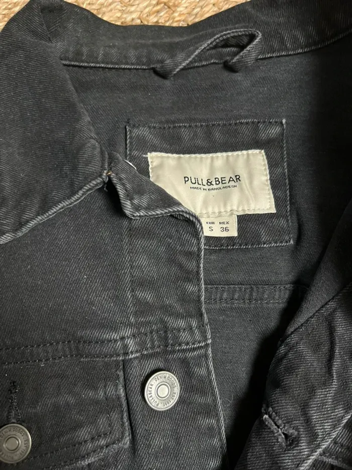 Veste en jeans noir - homme - taille S - photo numéro 2