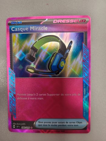 Vends carte pokemon casque miracle 183/191 étincelles déferlantes