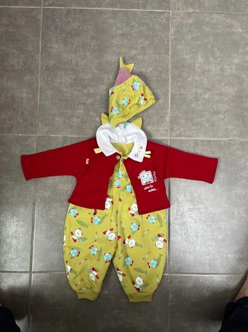 Combinaison pyjama + bonnet chat Tim Pouce 6 mois