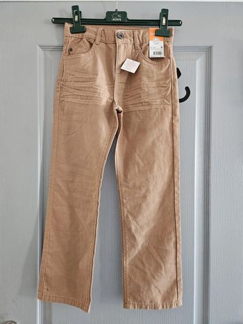 Pantalon chino régular unisexe - Taille 8 ans (125-131cm) - In Extenso (NEUF étiquetté) - Camel
