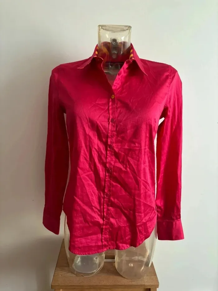 Chemise saint James taille 38 fuschia et orange