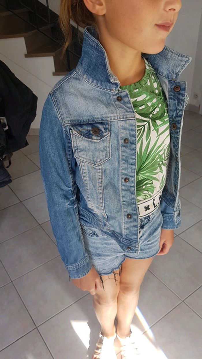 Veste jean h&m t 7 8 ans