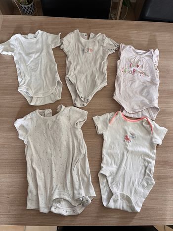 Lot de 5 bodys 