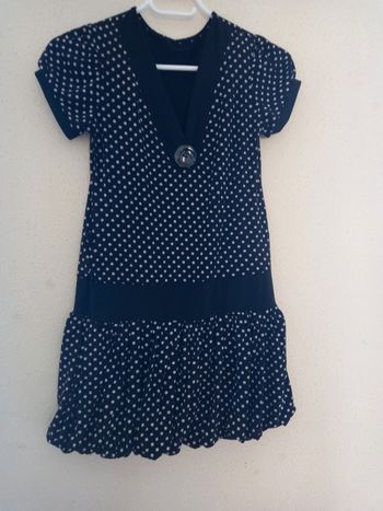 Robe d été à pois noirs et blancs Taille : unique