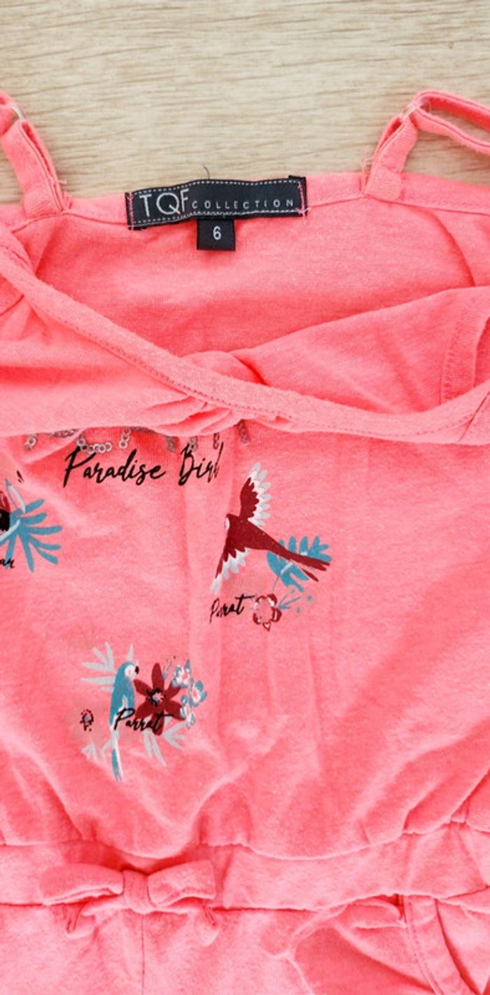 Combishort fille rose vif taille 5 ans TQF Collection - photo numéro 3