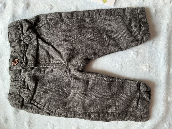 pantalon doublé gris et noir taille réglable 3 mois kiabi - photo numéro 3
