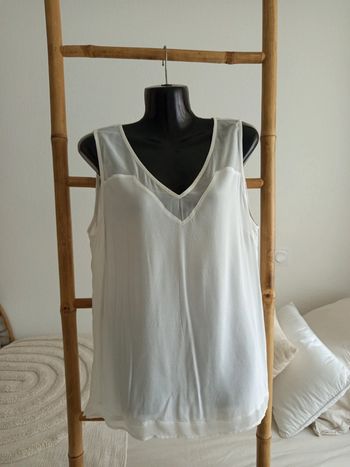 Blouse sans manches blanche Jacqueline Riu taille 40