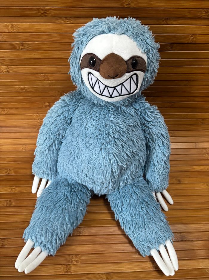 Doudou paresseux bleu blanc dpam du pareil au même que - photo numéro 2