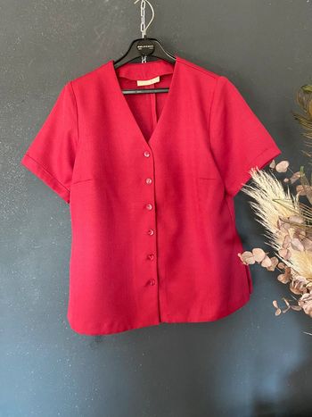 Veste légère chemisier bordeaux