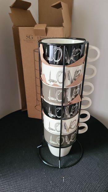 Rack 6 mugs "Love" 26cl