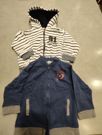 Lot de 2 gilets bébé garçon – Taille 18 mois