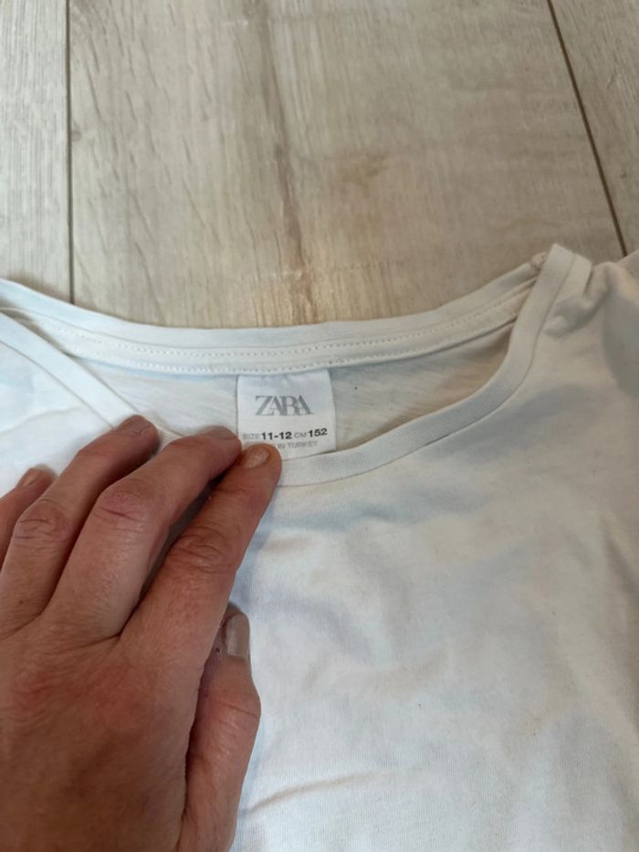 T-shirt blanc Zara 11-12 ans - photo numéro 3