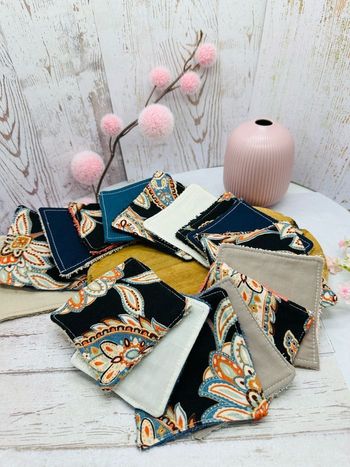 Lingette lavable et réutilisable lot de 15 en éponge coton