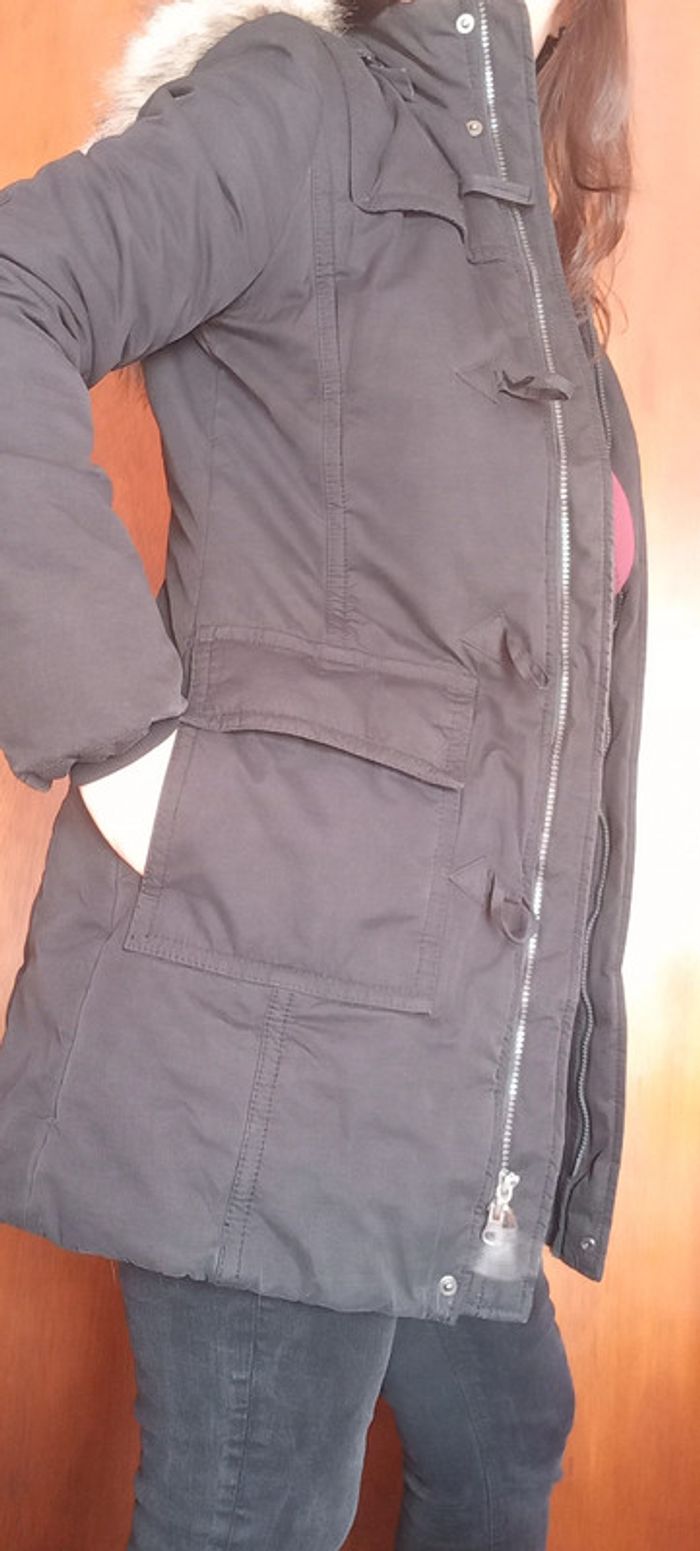 Parka Esprit taille S capuche fausse fourrure - photo numéro 2