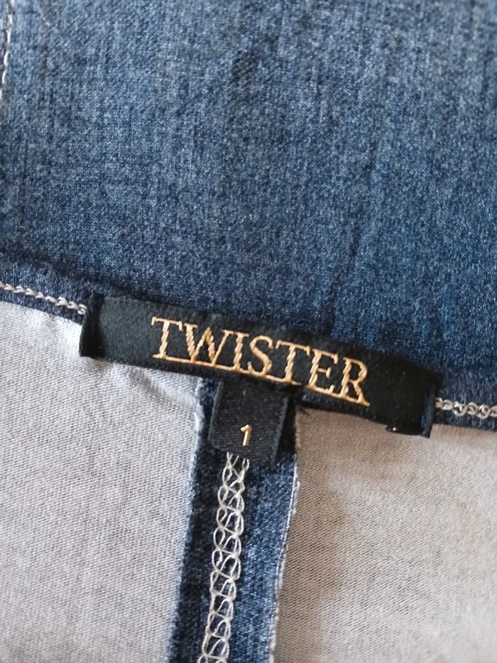 Robe long effet jean bleu foncé 42/XL - Twister - photo numéro 3