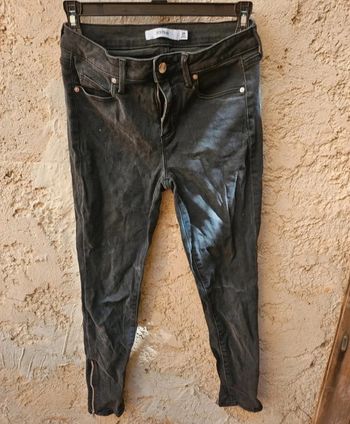 Jean skinny noir avec zip