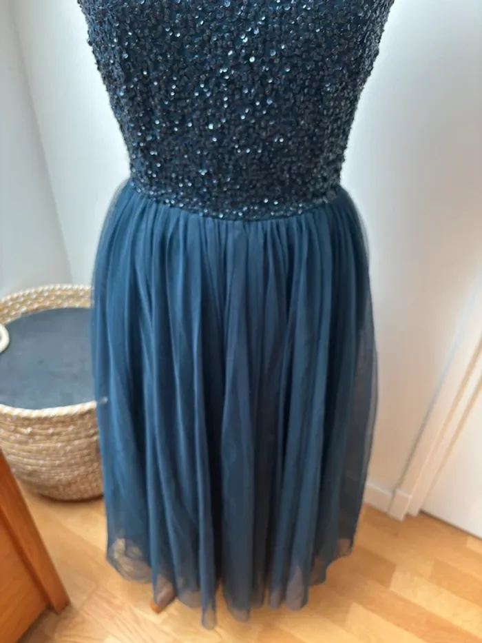 💙 Robe de soirée bleu marine Lace & Beads – T40 Prête à briller ? - photo numéro 7