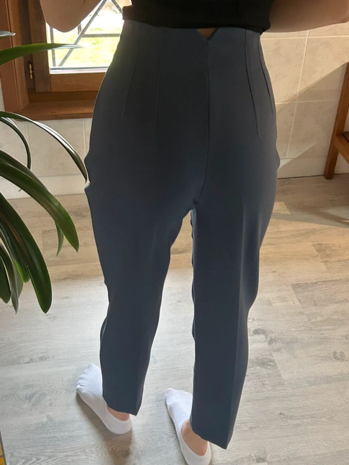 Pantalon taille haute bleu foncé XS Zara - photo numéro 5