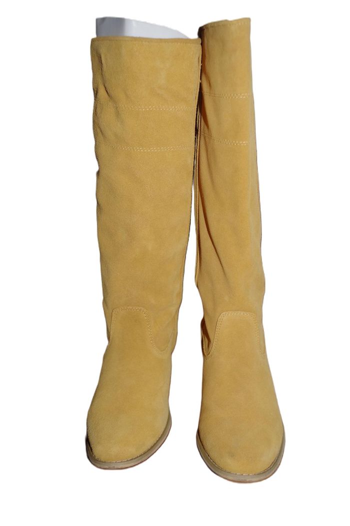 Bottes jaune 39 à enfiler avec tire-botte sur la tige - photo numéro 2