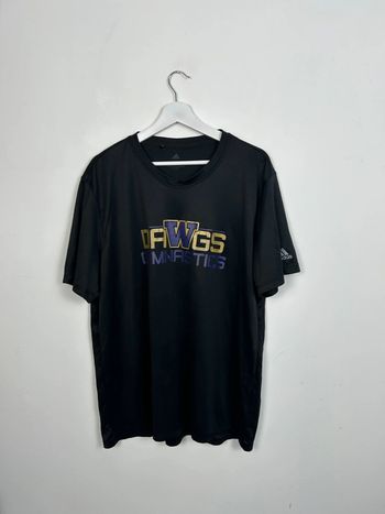 T-shirt Adidas Noir Homme XL | Très Bon État | Sportwear Classique | TN78