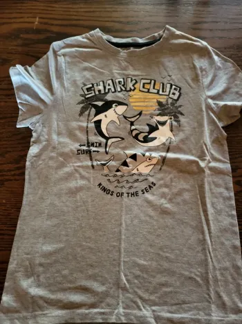 Tee-shirt manche courte gris requin
