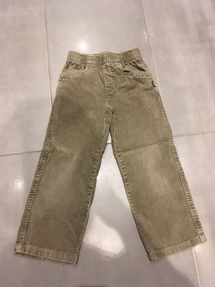 Pantalon velours kaki garçon 4 ans