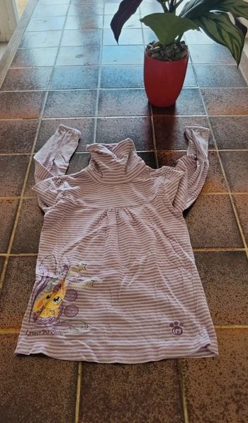 Tee shirt sous pull manches longues col roulé