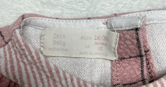 Robe à carreaux rose enfant fille 18 - 24 mois Zara manches longues - photo numéro 3