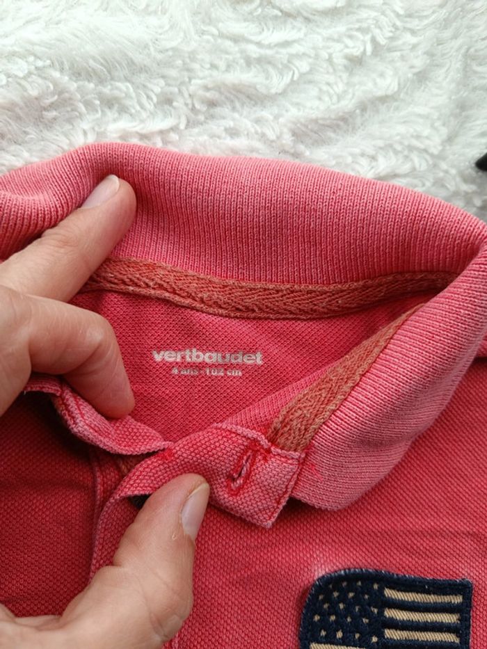 Lot de 2 polos manches courtes Garçon 4 ans Amérique Vertbaudet 100% coton - photo numéro 6