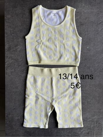 Ensemble short haut à fleurs