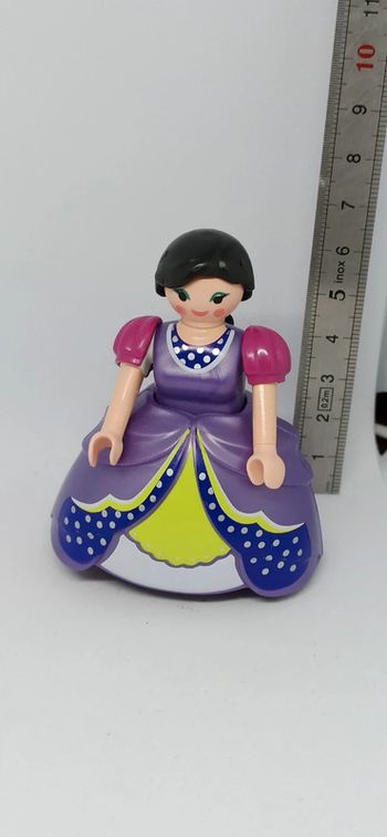 Femme princesse robe violette avec cheveux noirs playmobil