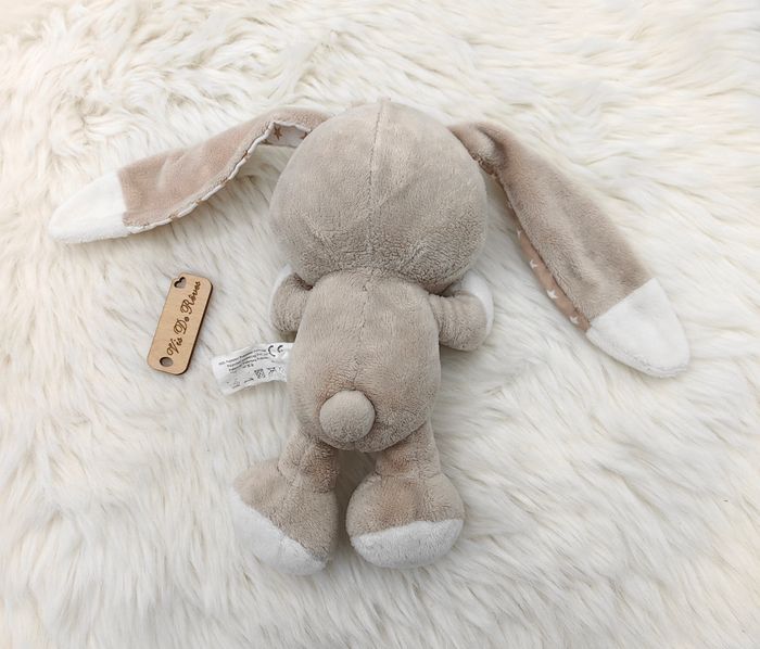 Doudou lapin beige et blanc Auchan - photo numéro 4