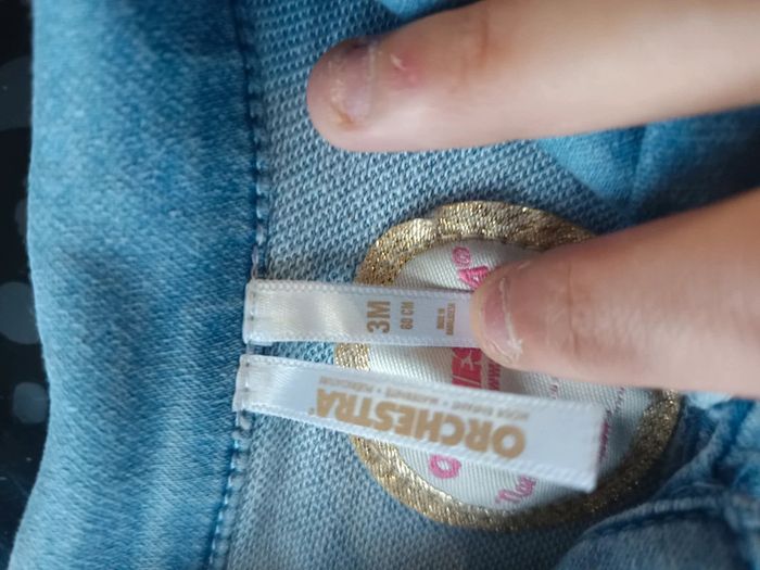 Veste en jeans 3mois - photo numéro 3