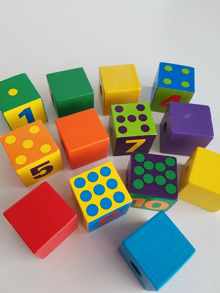 Panier chiffres et perles jumbo en bois - photo numéro 15