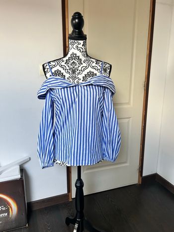 Top épaules nues Zara taille S à rayures