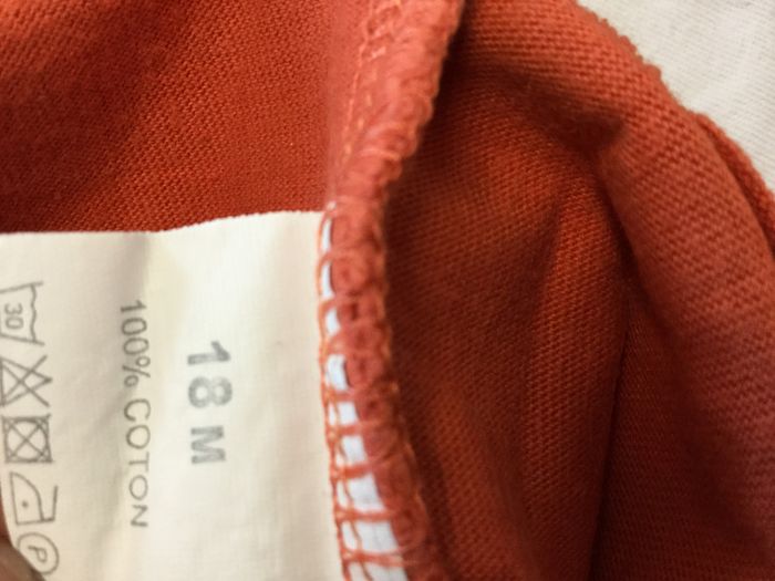 T-shirt effet 2 en 1 orange - photo numéro 4