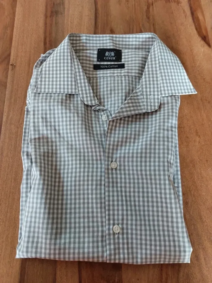 Chemise manches longues à carreaux Césur taille M