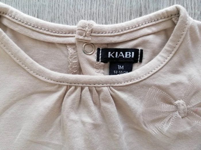 T Shirt manches longues beige 1 mois - photo numéro 2