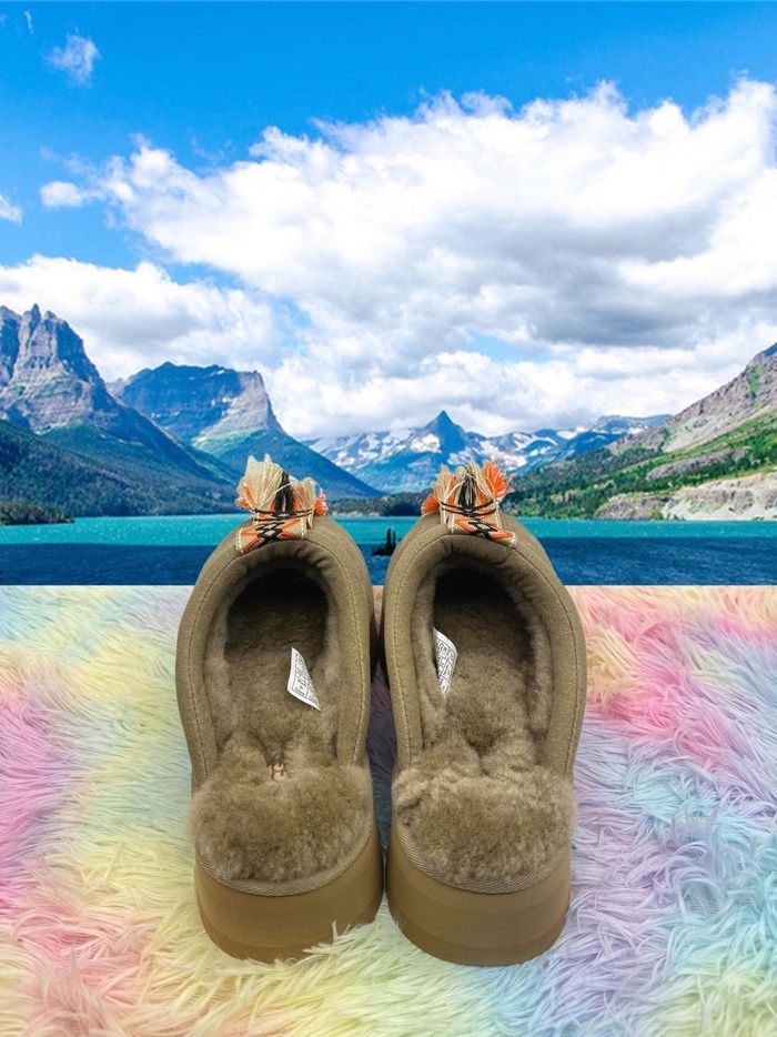 Pantoufles d'hiver UGG Tazzle, vert brunâtre, pointure 39 - photo numéro 4